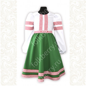 Платье Дмитра с фартуком, габардин- фото 1